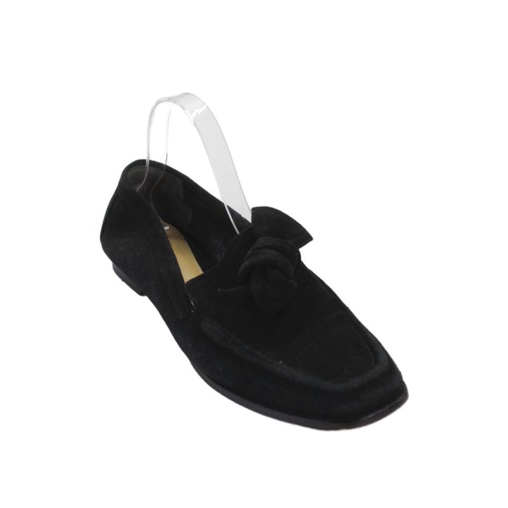 Alexandre Birman Womens Suede Knot Detail Loafers Shoes Black Size 12